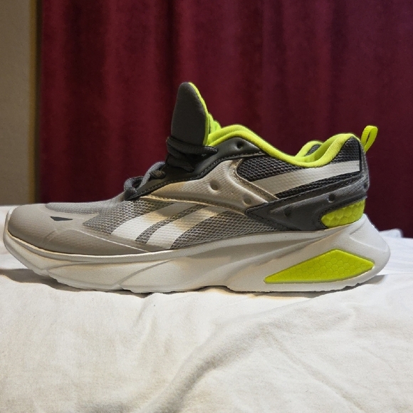 Reebok Gray and Neon Yellow Athletic Sneakers - Picture 2 of 5